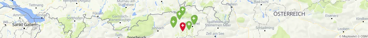 Kartenansicht für Apotheken-Notdienste in der Nähe von Brixen im Thale (Kitzbühel, Tirol)
